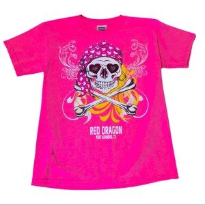 Gildan Florescent Pirate Skull &Bones kid’s Tee